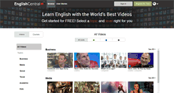 Desktop Screenshot of englishcentral.com